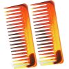Peekingoose - Large Hair Detangling Comb, Wide Tooth for Curly, Wet Dry Hair, No Handle Comb Styling Shampoo Comb (White, Cyan)