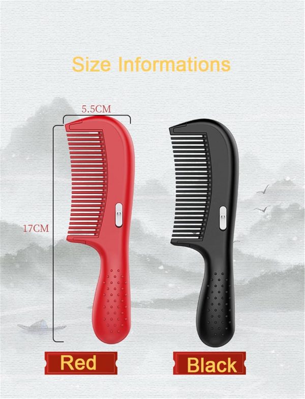 Peekingoose - Dandruff Comb, Energy Massage Comb, Hair Dressing Comb,Healthier Scalp and Better Hair Quality, Removal of Dandruff and Dirt Black