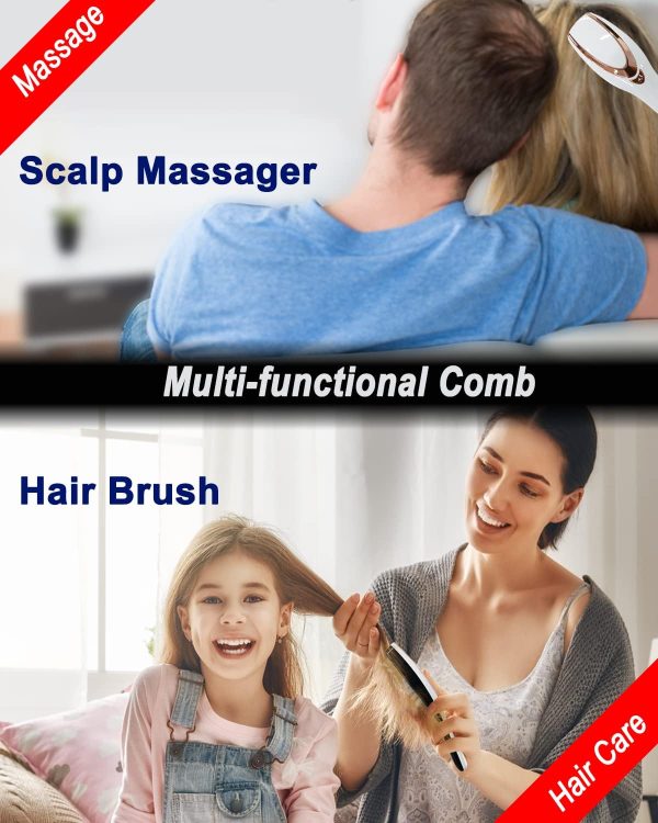 Peekingoose - Scalp Massager, Electric Scalp Massage Brush, Hair Massage Brush, Electric Head Scratcher, Massage Comb with Soft Rubber
