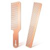 Peekingoose - 2 Pieces Metal Comb Set Metal Barber Comb Stainless Steel Blending Comb Fine Styling Cutting Comb Flat Top Clipper Comb Metal Detangling Comb for Men Women Salon, 2 Styles (Gold)
