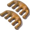 Peekingoose - Loc Comb 2 Pack Massage Comb Wooden Scalp Massager Wood Head Massager Green Sandalwood Wooden Comb for Women Men