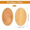Peekingoose - Bamboo Massage Comb,Wooden Scalp Massager Wooden Hair Brush Round Portable Bamboo Comb Anti-Static Air Cushion Hairbrush Mini Hairbrush without Handle