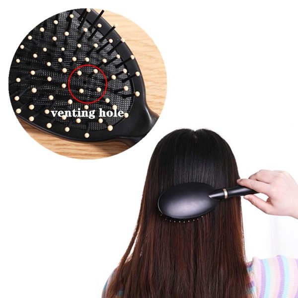 Peekingoose - Pack of 4 Hair Brush Set Anti Static Massage Oval Comb Round Hair Brush Vent Hair Brush Detangling Brush Paddle Brush for Women Men Kid All Wet or Dry Hair's Detangle, Massage, Add Shine, QXDAI-10