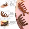 Peekingoose - 2 Pack Wooden Scalp Massage Comb ,Comb Massage Comb Hair Massager Scalp Face Massage Comb Head Tool Meridians Scalp Massage Natural Wood Comb
