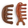 Peekingoose - 2 Pack Wooden Scalp Massage Comb ,Comb Massage Comb Hair Massager Scalp Face Massage Comb Head Tool Meridians Scalp Massage Natural Wood Comb