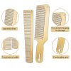 Peekingoose - 2 Pieces Metal Comb Set Metal Barber Comb Stainless Steel Blending Comb Fine Styling Cutting Comb Flat Top Clipper Comb Metal Detangling Comb for Men Women Salon, 2 Styles (Gold)