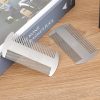 Peekingoose - Metal Hair Comb, 2 Pack Stainless Steel Beard Comb for Men, Mini Portable Travel Combs Anti-Static Dual Action Fine & Wide Teeth Mustache Comb for Men Mini Hair Comb for Wallet Purse Pocket Car