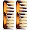Peekingoose - Large Hair Detangling Comb, Wide Tooth for Curly, Wet Dry Hair, No Handle Comb Styling Shampoo Comb (White, Cyan)