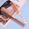 Peekingoose - Hair Styling Comb,2PCS Metal Combs For Hair Women,Space Aluminum Stainless Steel Anti-static Sparse Haircut Comb Beauty Tool (Rose Golden)