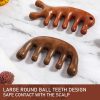 Peekingoose - 2 Pack Wooden Scalp Massage Comb ,Comb Massage Comb Hair Massager Scalp Face Massage Comb Head Tool Meridians Scalp Massage Natural Wood Comb