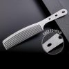 Peekingoose - 2 Pcs Metal Comb, Fine Tooth Comb, Stainless Steel Comb Set, Professional Barber Comb Hair Cutting for Hair Stylist, Easy Take, Anti Static, Heat Resistant, Travel comb, Wood Grain Design