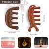 Peekingoose - 2 Pack Wooden Scalp Massage Comb ,Comb Massage Comb Hair Massager Scalp Face Massage Comb Head Tool Meridians Scalp Massage Natural Wood Comb