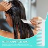 Peekingoose - Large Hair Detangling Comb, Wide Tooth for Curly, Wet Dry Hair, No Handle Comb Styling Shampoo Comb (White, Cyan)