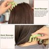 Peekingoose - Jade Comb Jade Hair Comb Guasha Scalp Comb Massage Hair Comb Wide Tooth Comb Jade Massager for Scalp Care, Handheld Head and Meridians Scalp Care Massage Tool, Health Massage (1Pcs)