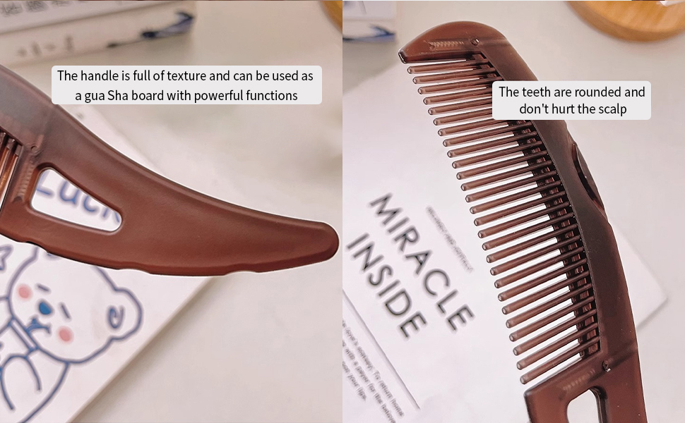 The teeth are rounded anddon't hurt the scalp